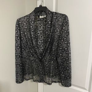 Plus size lace blazer
